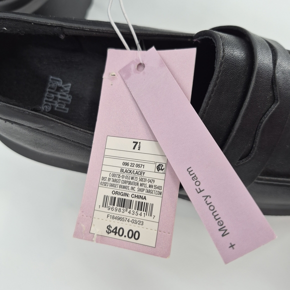 Wild Black Fable Women’s Loafer Platform With Memory Foam Insole Size 7.5 NEW - Picture 7 of 10